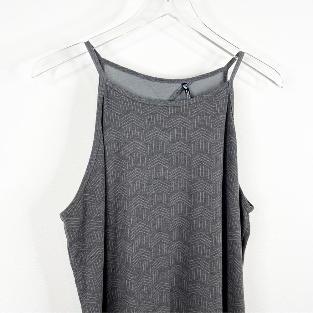Kuhl Kira Sleeveless Mini Dress XL Pavement Print Grey - Picture 4 of 7